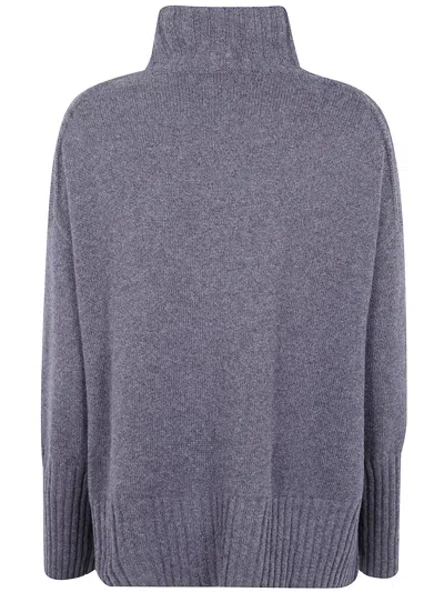 Antonelli High-neck Wool Sweater In Gray