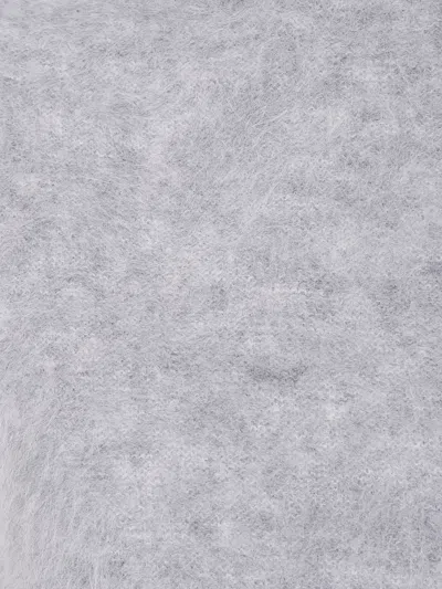 Antonelli High-neck Alpaca Top In Gray