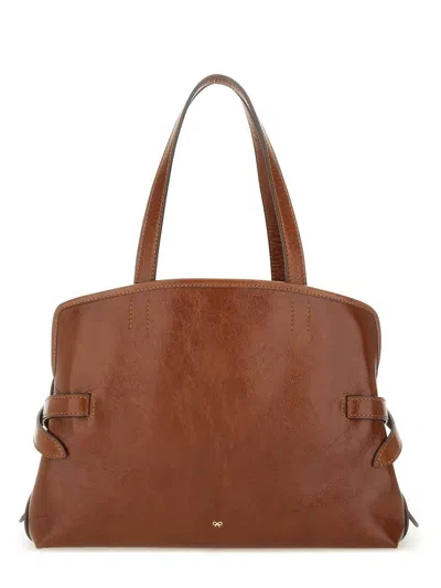 Anya Hindmarch Top Handle Shoulder Bag In Brown