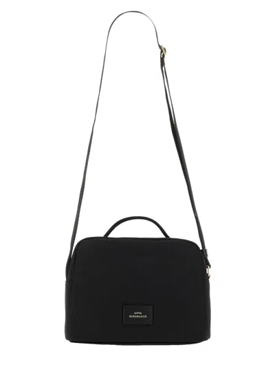 Anya Hindmarch Eyes Patch Zipped Shoulder Bag In Black