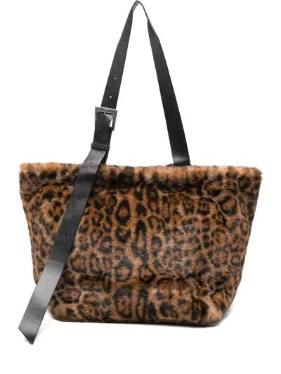 Apparis Esti Leopard Tote Bag In Multi