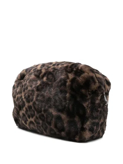 Apparis Jumbo Leopard Noor Pouch In Multi