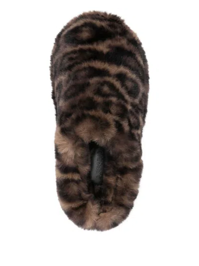 Apparis Misha Leopard Slippers In Animal Print