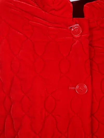 Aspesi Quilted Buttoned Jacket In Red