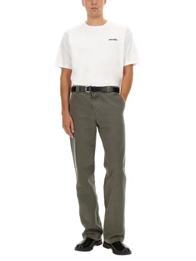 Aspesi Short Sleeve Lightweight Crew Neck T-shirt In Gray