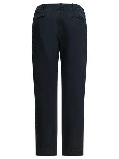 Auralee Tailored Trousers With Pockets And Loops In Blue