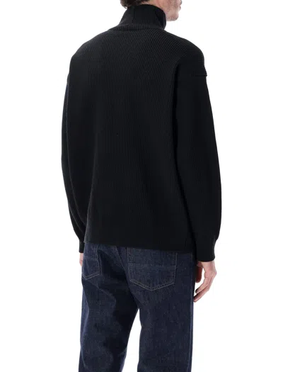Auralee Brushed Super Kid Mohair Knit Relaxed Polo