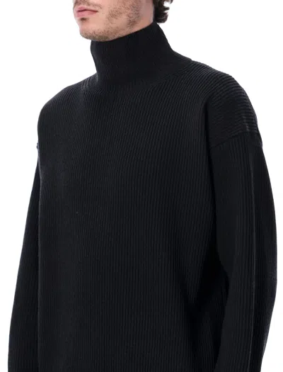 Auralee Brushed Super Kid Mohair Knit Relaxed Polo