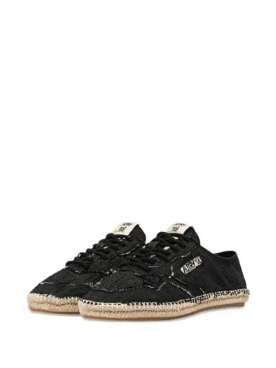 Autry Espadrillas Low Canvas Sneakers In Black