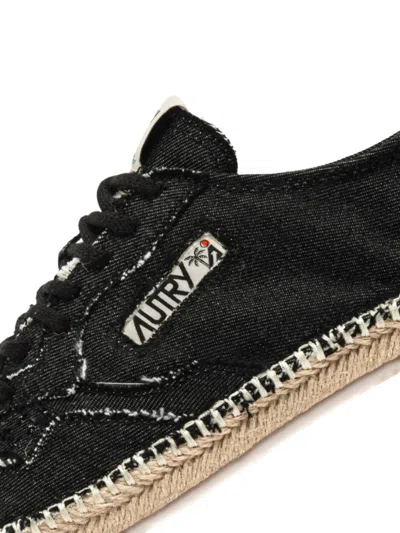 Autry Espadrillas Low Canvas Sneakers In Black
