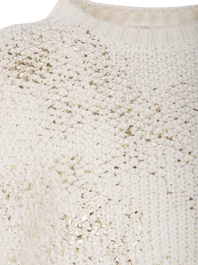 Avant Toi Sequin-embellished Sweater In White