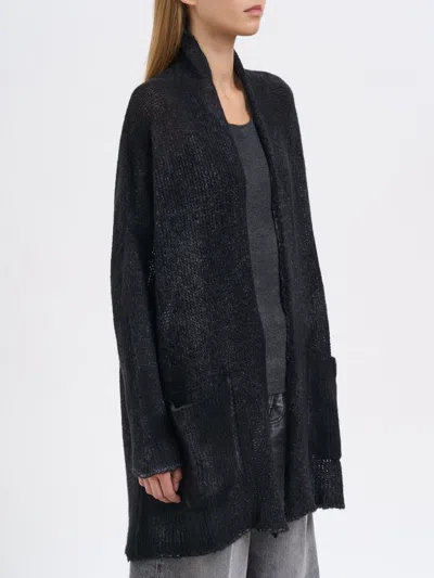 Avant Toi Cashmere And Silk Gauze Cardigan In Black