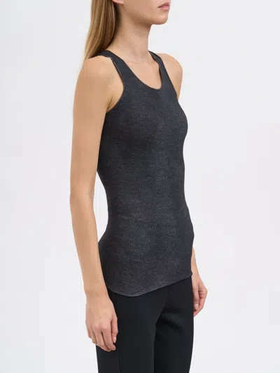 Avant Toi Cashmere And Silk Tank Top In Black