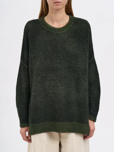 Avant Toi Crew Neck Cashmere And Silk Sweater In Green