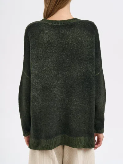 Avant Toi Crew Neck Cashmere And Silk Sweater In Green