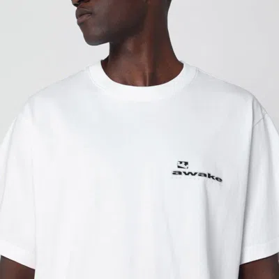 Awake Ny White Cotton T-shirt With Logo