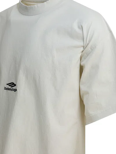 Balenciaga Sports Icon Crewneck Short Sleeve T-shirt In White