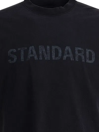Balenciaga Standard Print Faded T-shirt In Black