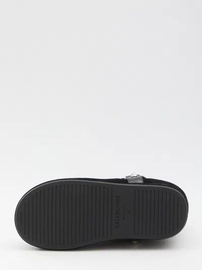 Balenciaga Black Alaska Soft Ankle Boots In Black