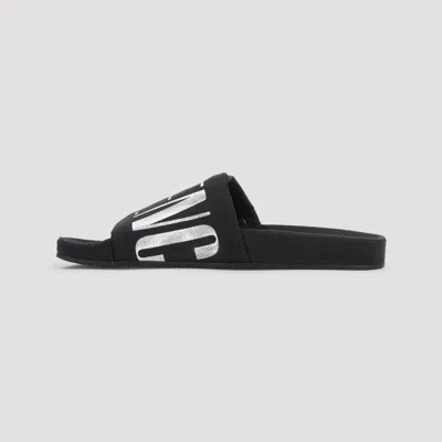 Balenciaga Slide Sandals With Flat Sole And Open Toe In Black
