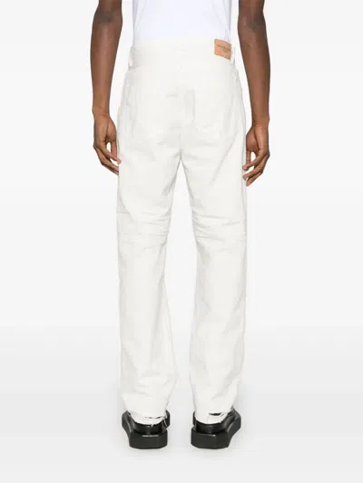 Balenciaga Wide Camel White Jean Pants In Multi