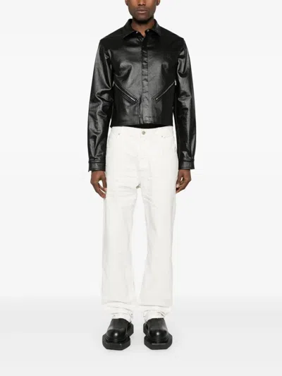 Balenciaga Wide Camel White Jean Pants In Multi