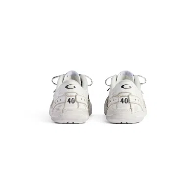 Balenciaga Women Hamptons Worn-out Leather Low-top Sneakers In Neutral