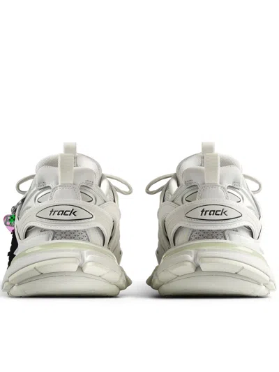Balenciaga Layered Track Sneakers In White