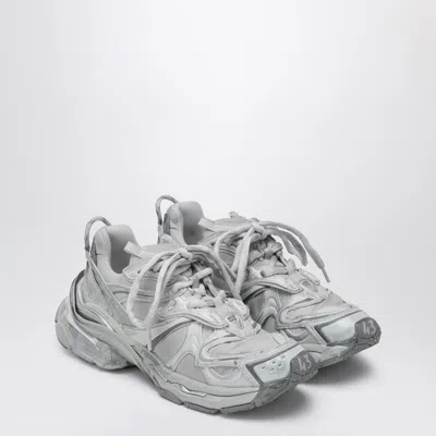 Balenciaga Runner 2.0 Sneakers Grey Silver In Animal Print