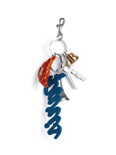Balenciaga Tourist Paris Croissant Charm/keychain In Multi