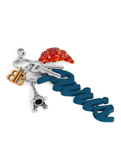Balenciaga Tourist Paris Croissant Charm/keychain In Multi