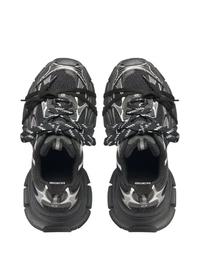 Balenciaga Men Two-tone Mesh And Rubber 3xl Sneakers In Black