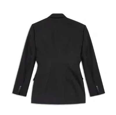 Balenciaga Wool Double-breasted Blazer In Black