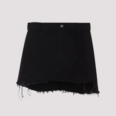 Balenciaga Wool Mini Skirt In Black