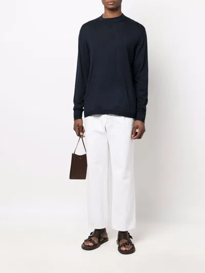 Ballantyne Black Cashmere Pullover In Black