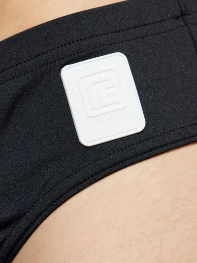 Balmain Black Polyester Blend Underwear In Black