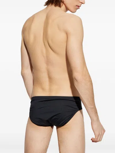 Balmain Black Polyester Blend Underwear In Black