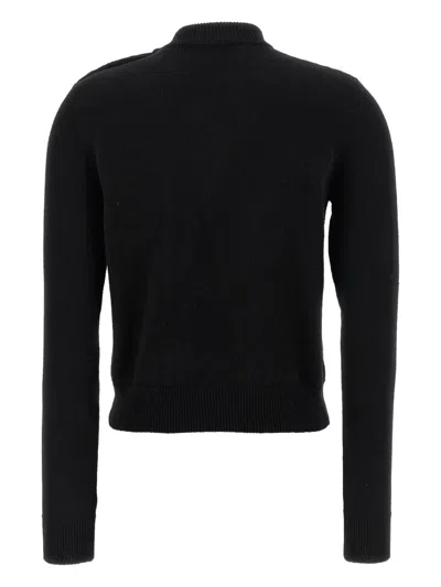 Balmain Eco-cashmere Button Sweater Sweaters And Cardigans Black In Black
