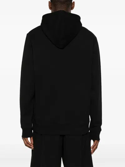 Balmain Signature Hooded Sweatshirt In Black