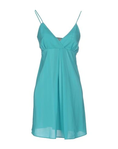 Anna Sammarone Short Dress In Turquoise