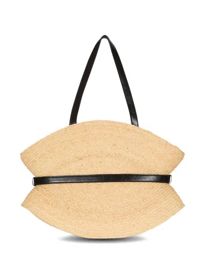 Balmain Medium Structured Shoulder Bag With Woven Texture