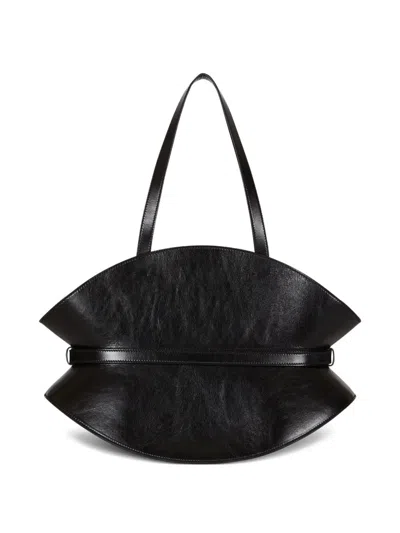 Balmain Shuffle Medium Belt Shoulder Bag In Calfskin In Black