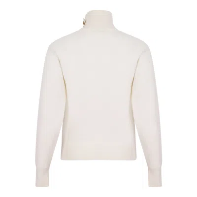 Balmain Natural Cashmere Wool Sweater In Neutral