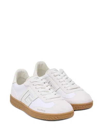 Balmain Swan Low-top Sneakers In White