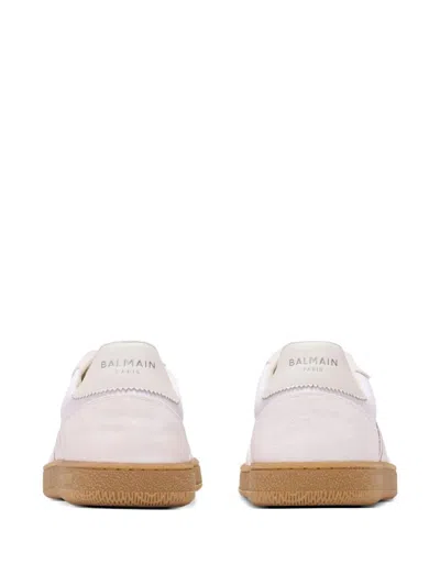 Balmain Swan Low-top Sneakers In White