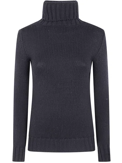 Base Extrafine Merino Wool Turtleneck In Gray