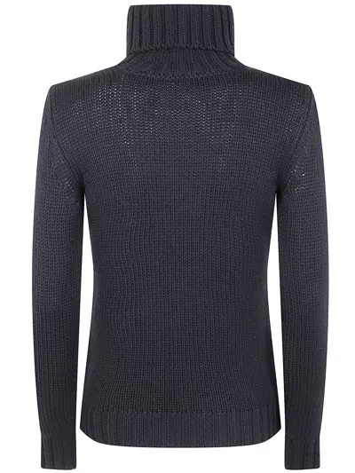 Base Extrafine Merino Wool Turtleneck In Gray