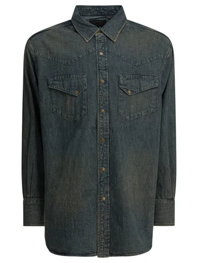 Beams Plus Blue Cotton Shirt In Blue