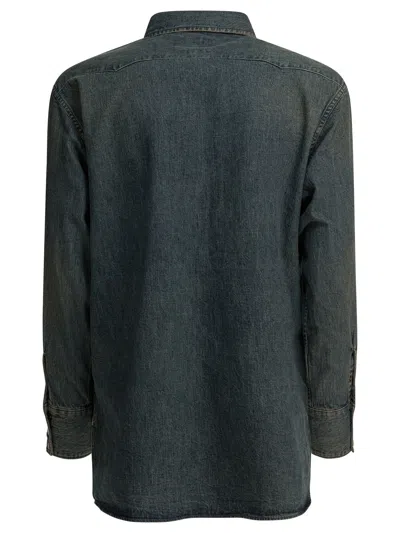 Beams Plus Blue Cotton Shirt In Blue