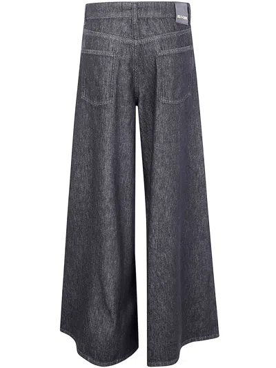 Blugirl Denim Wide Leg Jeans In Gray